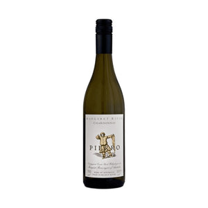 A bottle of Pierro Chardonnay 2022 wine with a white label and gold accents.